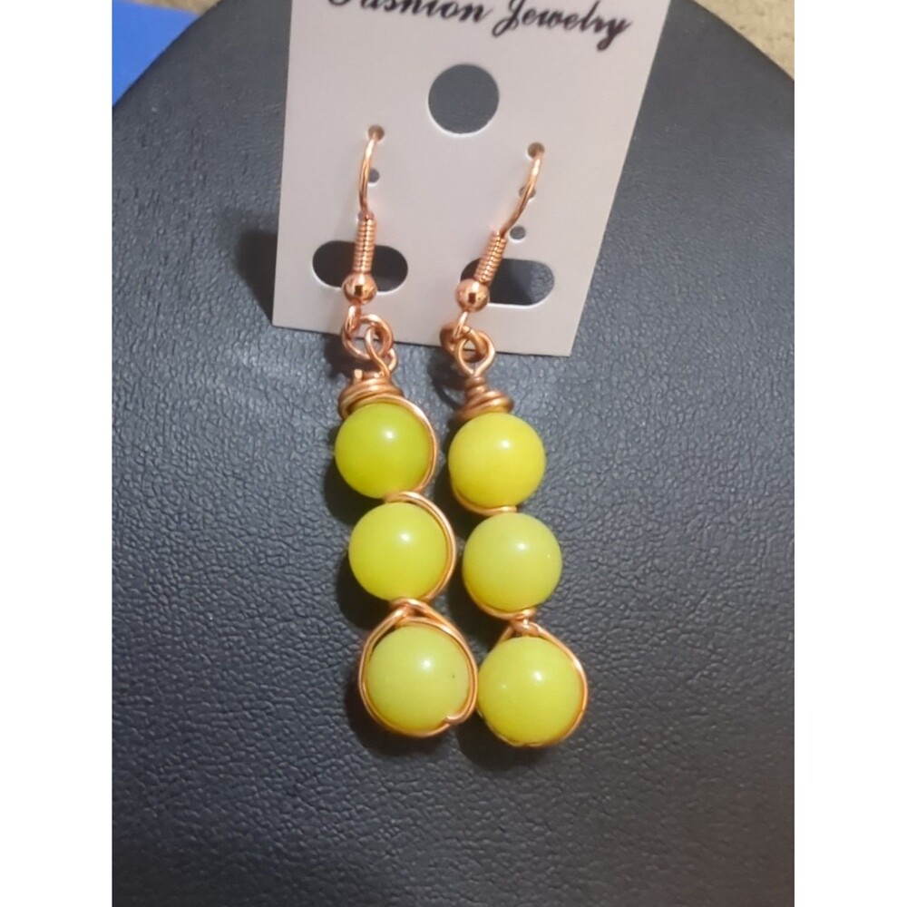 Yellow Jade Earrings